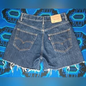 VTG 90s Y2K Levi’s 569 Sz 29 Jean Shorts Jorts Loose Straight Cut Offs Zipper